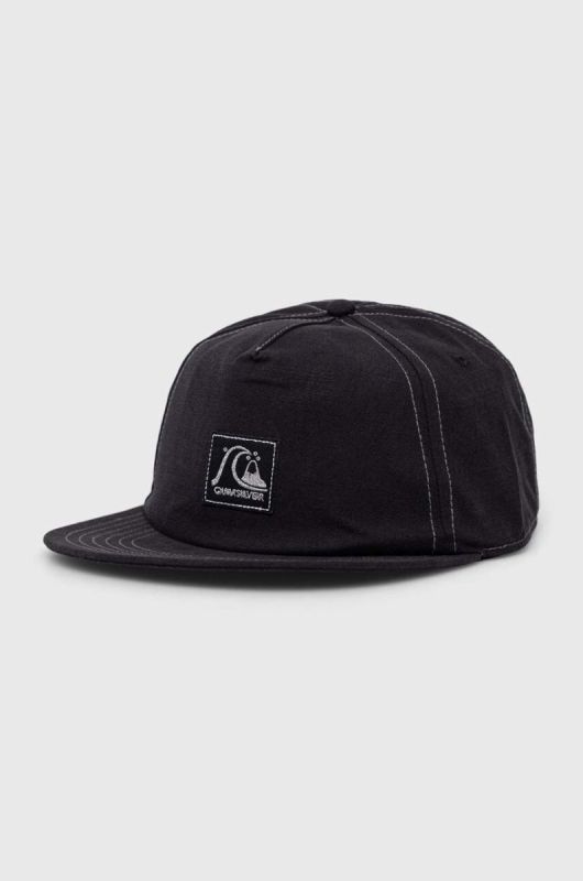 Бавовняна бейсболка Quiksilver колір чорний з аплікацією (3098791)