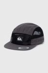 Бавовняна бейсболка Quiksilver колір сірий з аплікацією