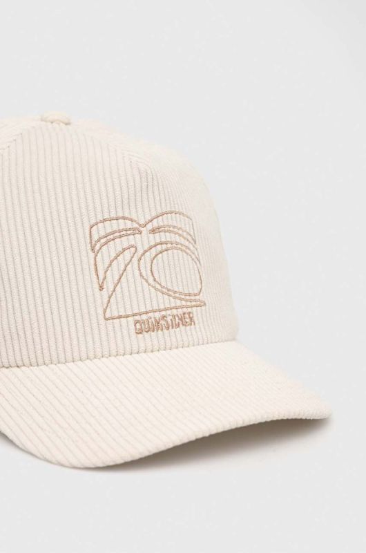 Кепка Quiksilver колір бежевий з аплікацією фото 2