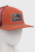 Кепка Quiksilver колір червоний з аплікацією