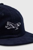 Бавовняна бейсболка DC колір синій з аплікацією