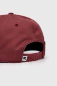 Бавовняна бейсболка DC колір бордовий з аплікацією