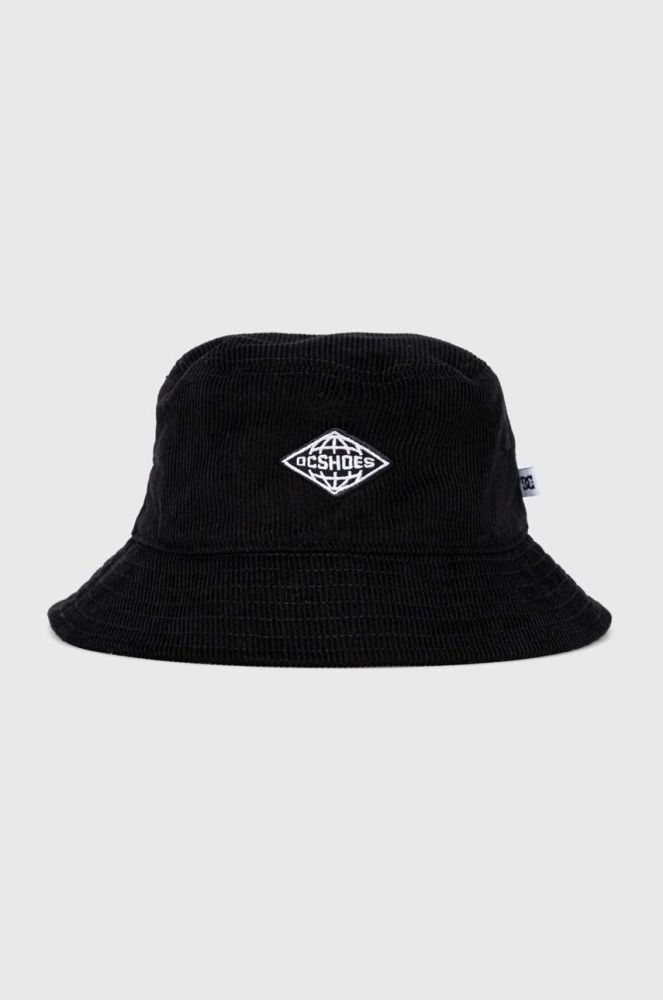 Вельветовий капелюх DC колір чорний з бавовни