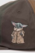 Бавовняна шапка DC x Star Wars колір зелений з аплікацією
