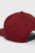 Бавовняна бейсболка Vans колір бордовий з принтом