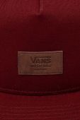 Кепка Vans колір бордовий з аплікацією
