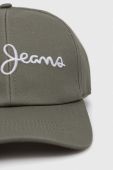Бавовняна бейсболка Pepe Jeans Wally колір зелений з аплікацією