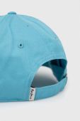 Бавовняна бейсболка Pepe Jeans Wally з аплікацією колір блакитний
