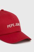 Кепка Pepe Jeans колір червоний з аплікацією