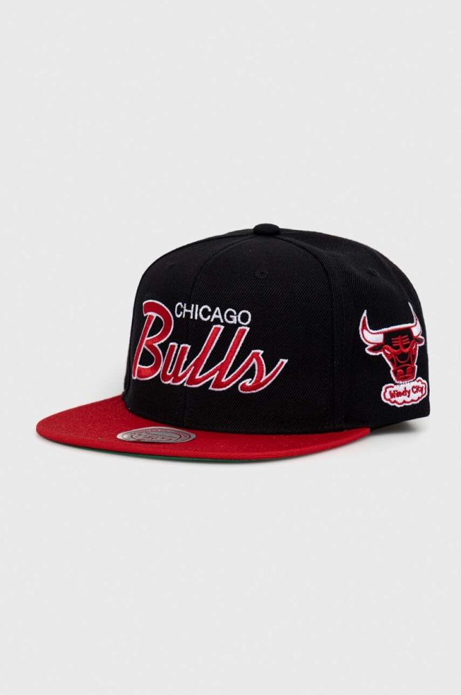 Кепка Mitchell&Ness Chicago Bulls колір чорний візерунок