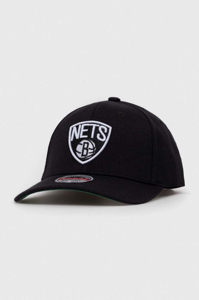 Кепка з домішкою вовни Mitchell&Ness Brooklyn Nets колір чорний з аплікацією (3228440)