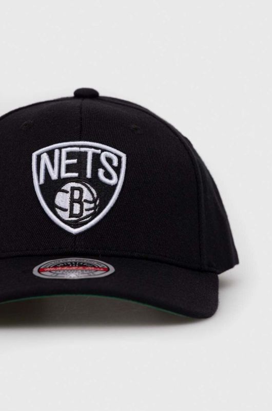 Кепка з домішкою вовни Mitchell&Ness Brooklyn Nets колір чорний з аплікацією (3228440) фото 2