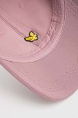 Кепка Lyle & Scott колір фіолетовий з аплікацією