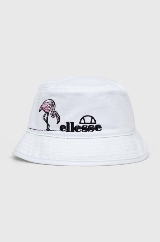 Бавовняний капелюх Ellesse колір білий з бавовни