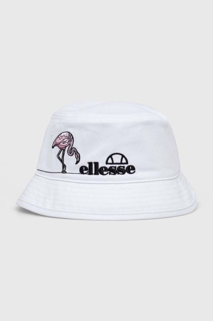 Бавовняний капелюх Ellesse колір білий з бавовни