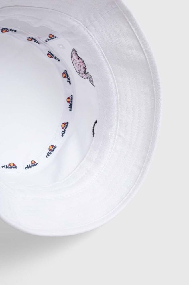 Бавовняний капелюх Ellesse колір білий з бавовни фото 4