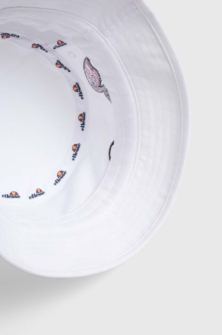 Бавовняний капелюх Ellesse колір білий з бавовни