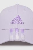 Кепка adidas колір фіолетовий з принтом