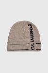 Шапка з домішкою кашеміру Karl Lagerfeld колір сірий з тонкого трикотажу (2911007) Шапка з домішкою кашеміру Karl Lagerfeld колір сірий з тонкого трикотажу (2911007)