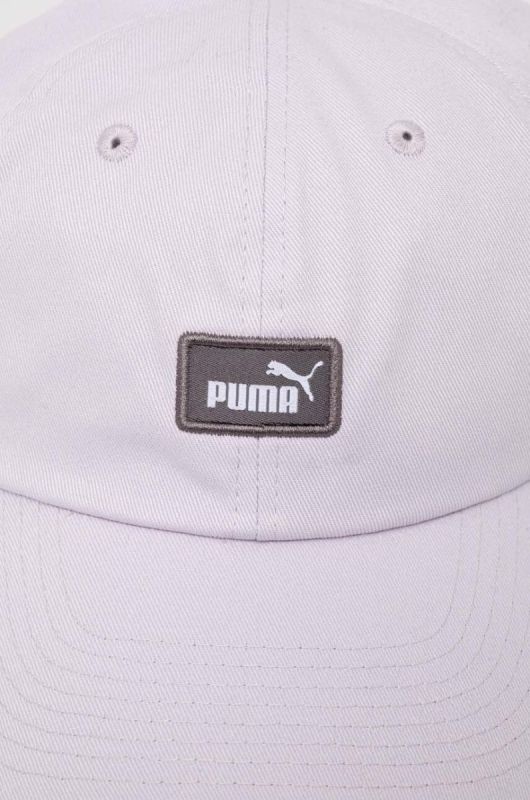 Бавовняна бейсболка Puma колір фіолетовий з аплікацією фото 2