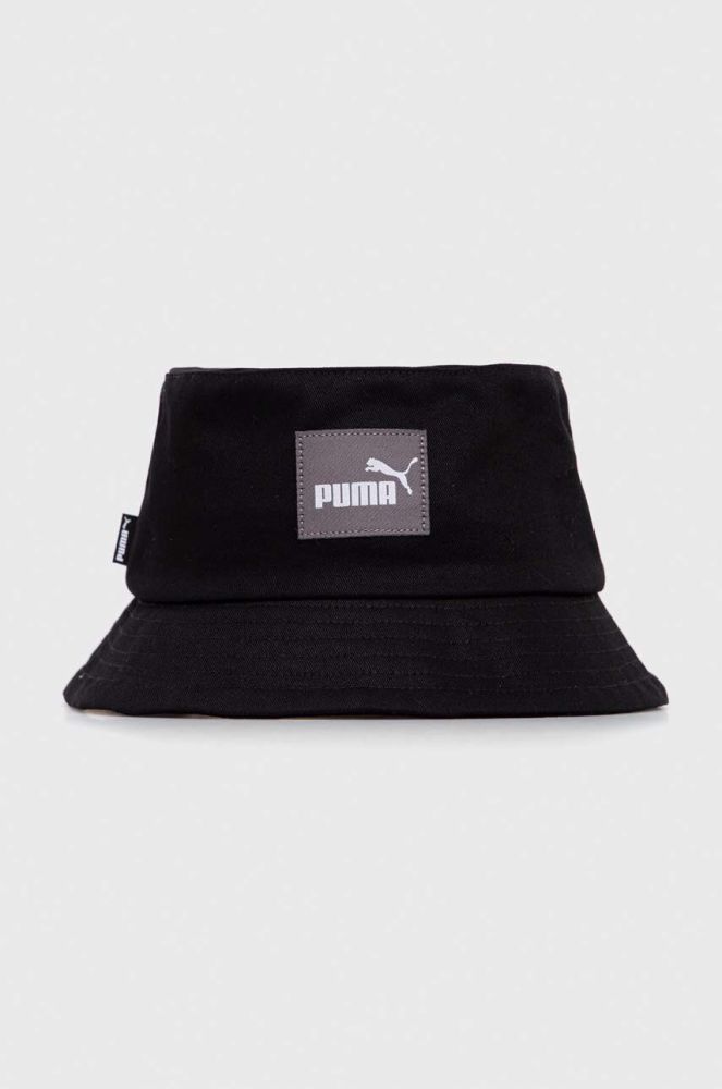 Бавовняний капелюх Puma колір чорний з бавовни