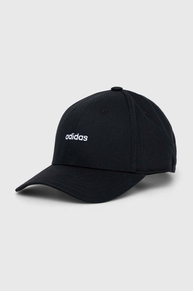 Кепка adidas колір чорний однотонна