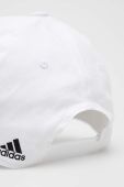 Кепка adidas колір білий з принтом