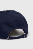 Бавовняна бейсболка EA7 Emporio Armani колір синій з аплікацією