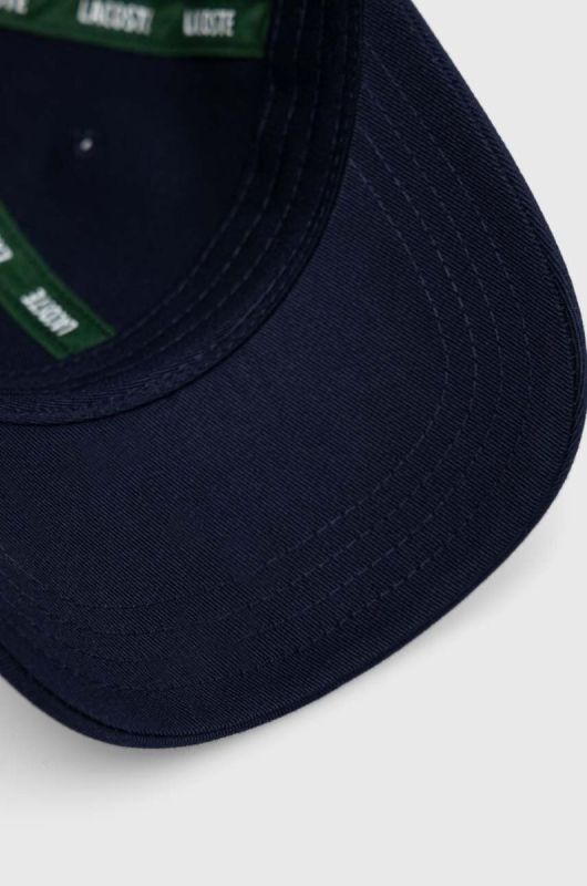 Бейсболка бавовняна Lacoste колір синій фото 4
