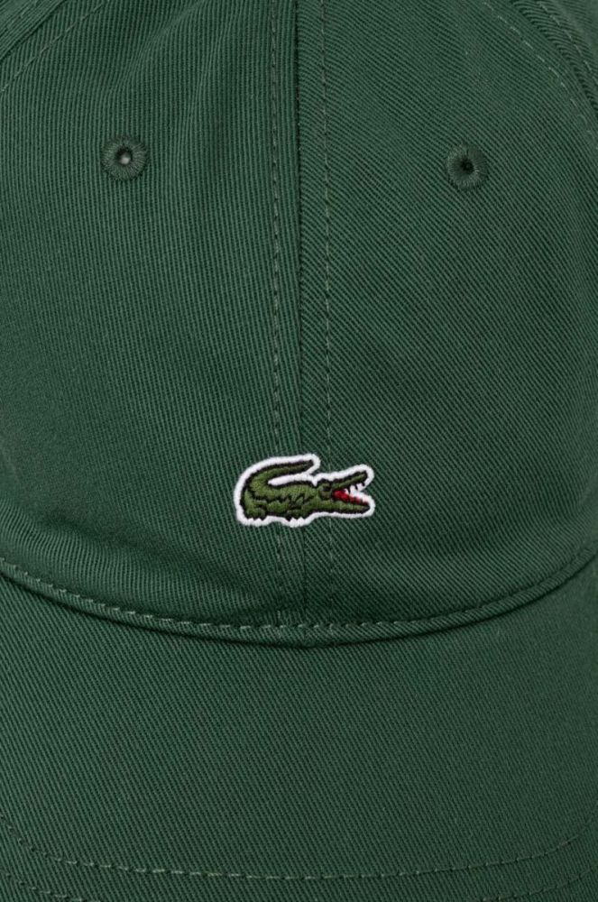 Бавовняна бейсболка Lacoste колір зелений з аплікацією RK0491-031 фото 2