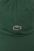 Бавовняна бейсболка Lacoste колір зелений з аплікацією RK0491-031