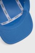 Бавовняна бейсболка Lacoste з аплікацією колір блакитний