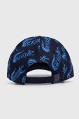 Бавовняна бейсболка Lacoste колір синій візерунок