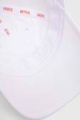 Бавовняна кепка Lacoste x Netflix колір білий з аплікацією RK7743-VIQ (3273932)
