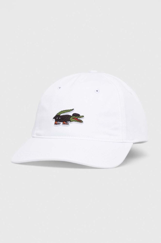 Бавовняна кепка Lacoste x Netflix колір білий з аплікацією RK7743-VIQ (3273563)