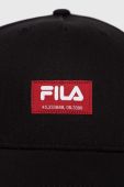 Бавовняна бейсболка Fila колір чорний з аплікацією (3013481)
