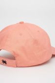 Бавовняна бейсболка United Colors of Benetton колір рожевий з аплікацією (3279014)