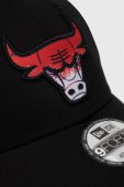 Бавовняна бейсболка New Era колір чорний візерунок CHICAGO BULLS