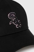 Бавовняна бейсболка New Era колір чорний з аплікацією CHICAGO WHITE SOX