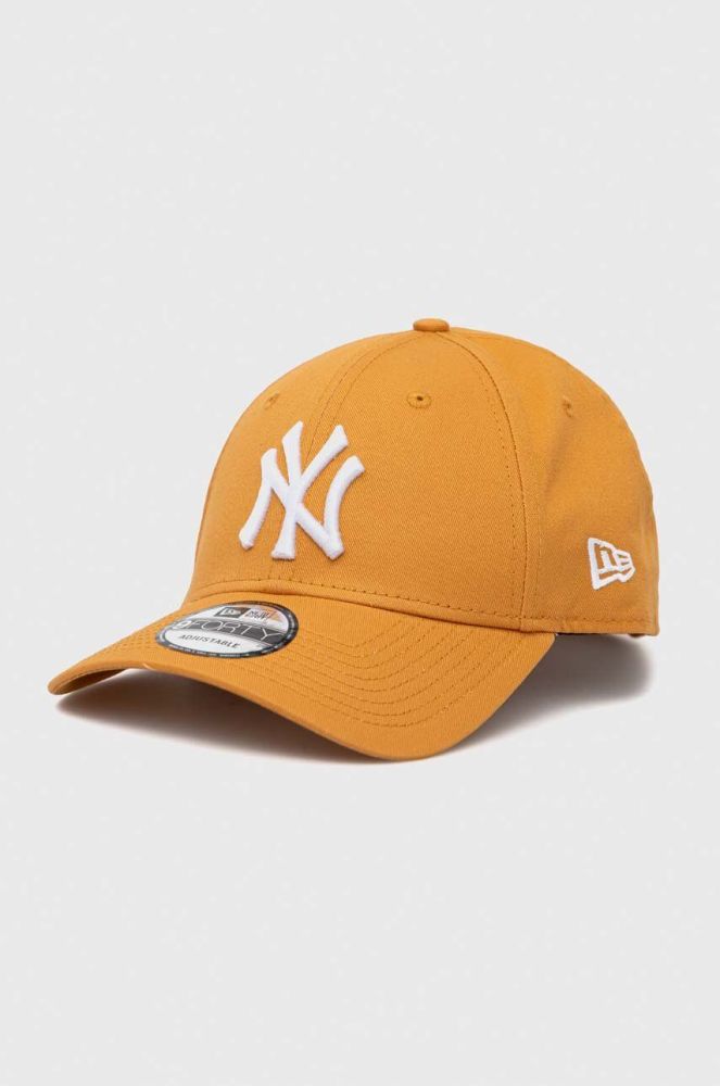 Бавовняна бейсболка New Era колір жовтий візерунок NEW YORK YANKEES 60298721.SNDWHI-SNDWHI