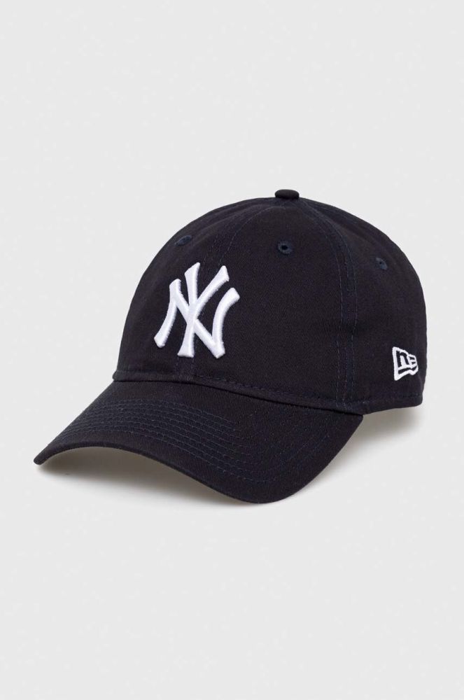 Бавовняна бейсболка New Era колір синій з аплікацією NEW YORK YANKEES (3155754)