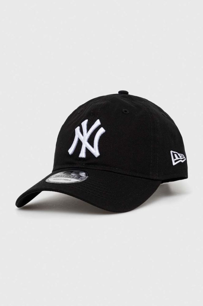 Бавовняна бейсболка New Era колір чорний з аплікацією NEW YORK YANKEES (3142591)