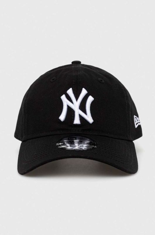 Бавовняна бейсболка New Era колір чорний з аплікацією NEW YORK YANKEES (3142591) фото 2