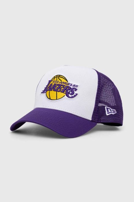 Кепка New Era колір білий з аплікацією LOS ANGELES LAKERS 60348857.WHITRPTRP-WHITRPTRP