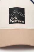 Кепка Jack Wolfskin Brand колір бежевий з принтом