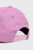 Бавовняна бейсболка Champion колір фіолетовий з аплікацією