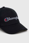 Бавовняна бейсболка Champion колір чорний з аплікацією