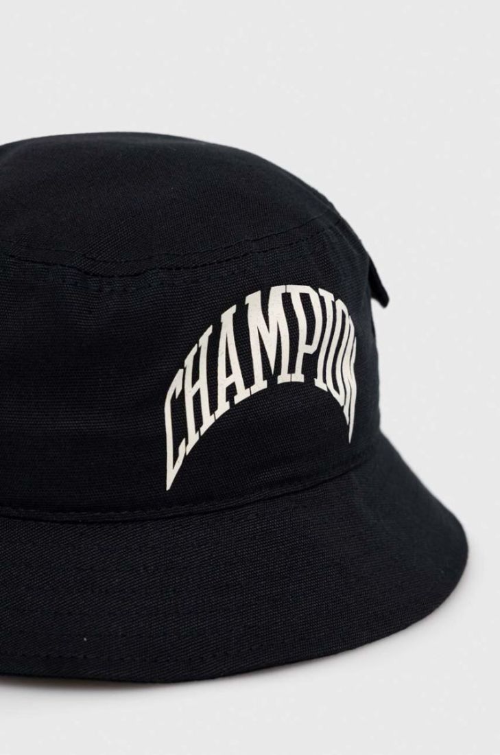 Бавовняний капелюх Champion колір чорний з бавовни (3027648)