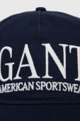 Бавовняна бейсболка Gant колір синій з аплікацією (3013482)