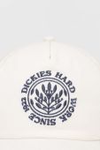 Кепка Dickies колір білий з аплікацією